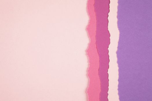 Colored torn paper strip borders.