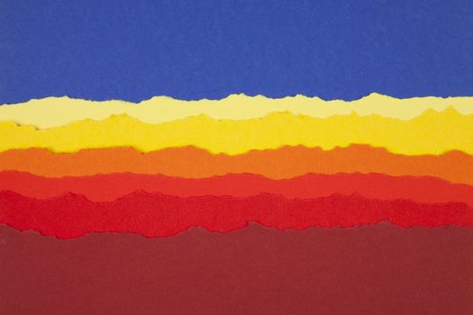 Colored torn paper strip borders.