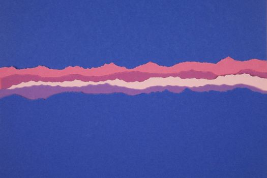 Colored torn paper strip borders. 