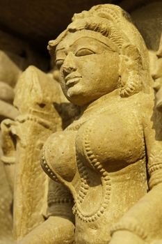 Religious figure decorating the Kandariya Mahadeva Temple at Khajuraho, India. 11th Century AD.