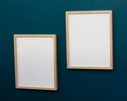 Empty frames on wall