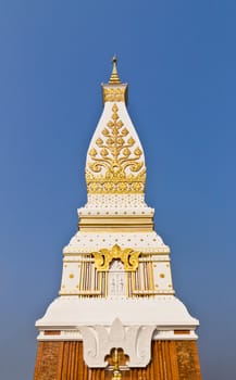 Wat That Phanom Temple , Prathad Phanom pagoda, Nakorn phanom in Northeast of Thailand