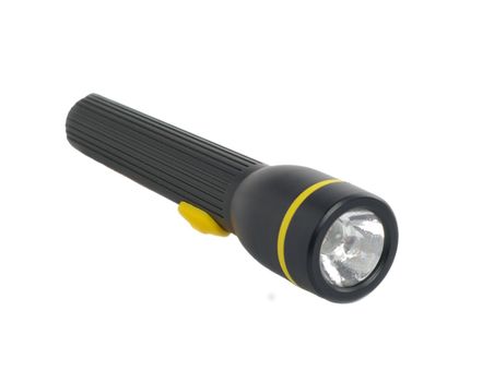  black  pocket torch on white isolated 