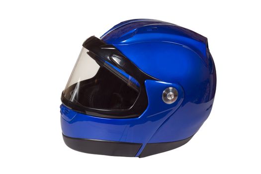 Motorcycle Helmet isolated on white with clipping path
