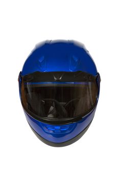 Motorcycle Helmet isolated on white with clipping path. Front view