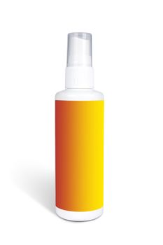 Spray bottle isolated on white with clipping path
