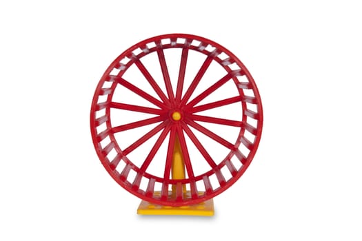 Wheel for rodents isolated on white with clipping path