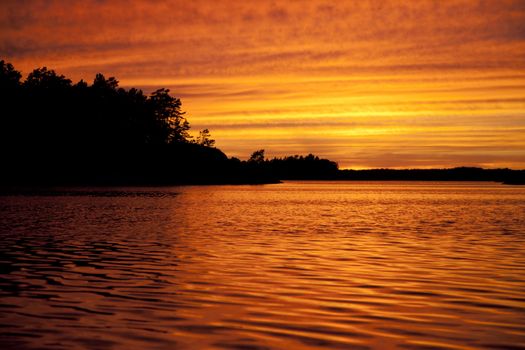Beautiful sunset on the beach