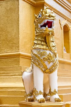 Singha statue in a temple in northern Thailand.