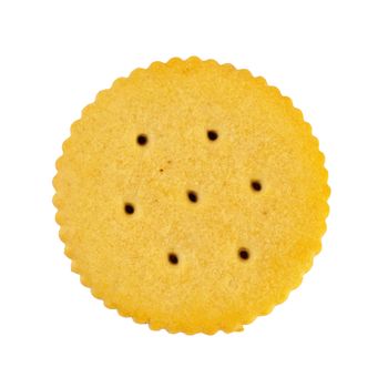 One cracker cookies isolated on white background