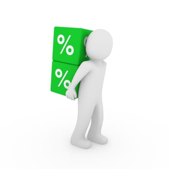 3d human green sale cube success percent business