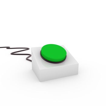 3d button green on off start stop push