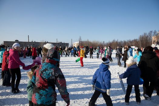 Festivities in Russia. Farewell to winter. Carnival