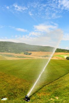 Construction Area Of The Golf Course In Tuscany, Italy