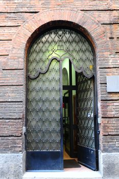 Close-up Image Of Glass Open Italian Door