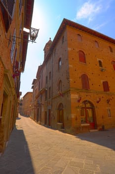 Old Buildings In The Historic Center Of Siena In The Early Morning