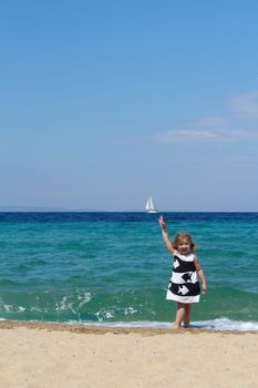 little girl on the beach