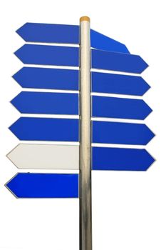 Blank Directional Arrow Sign. Put your text on the blank space.