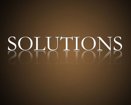 Solutions illustration high resolution with gradient background.