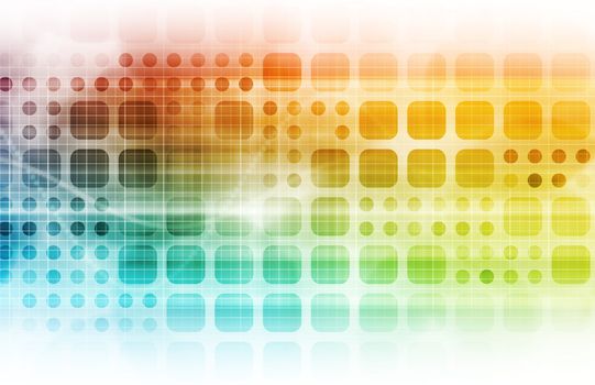 Business Technology with a Corporate Abstract Art