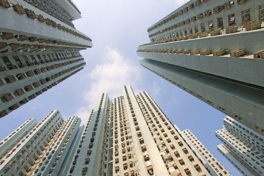 Hong Kong apartment blocks