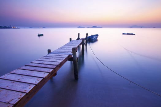 Jetty sunrise along the coast