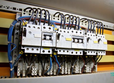 Control panel with circuit-breakers (fuse)