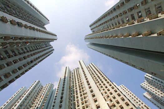 Hong Kong apartment blocks