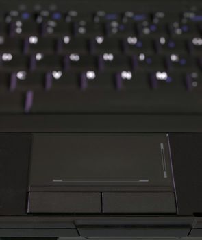 close up of laptop touchpad