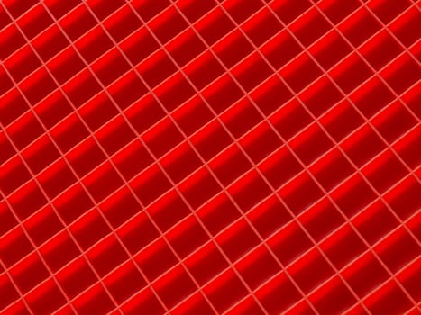 close up of red squares diagonal background