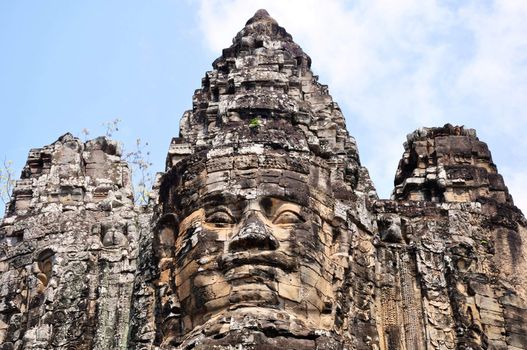 Landscape of historical religious ruins at Angkor Wat,Cambodia