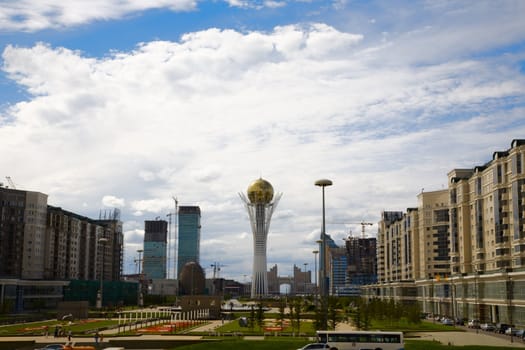 City landscape. Astana, capital of Kazakhstan Republic, august 2007