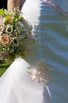 Bouquet of flowers in a bride's hand