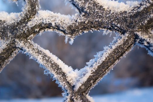 Frozenned heart -valentine..freezing patterns on metal