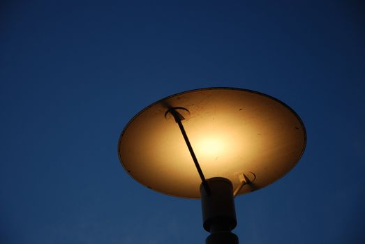 Lantern in the evening darkness