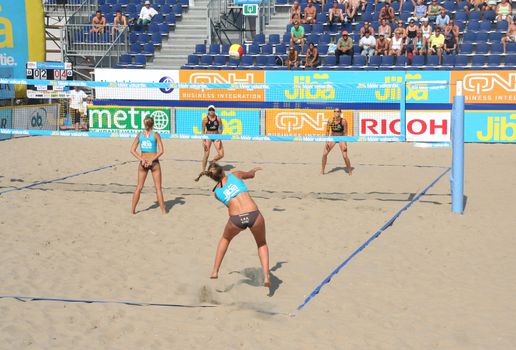 Finals of the Dutch championship beach volleybal in Scheveningen on August 30, 2008