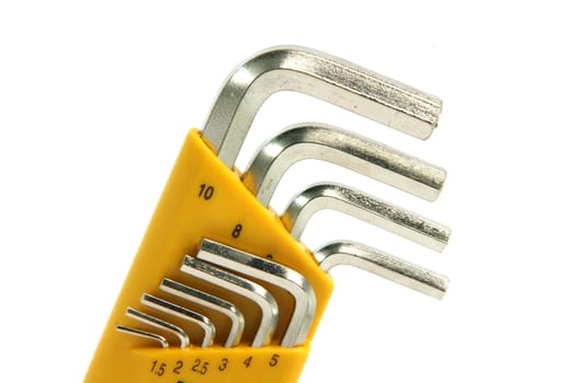 socket screw wrench detail isolated on white background 