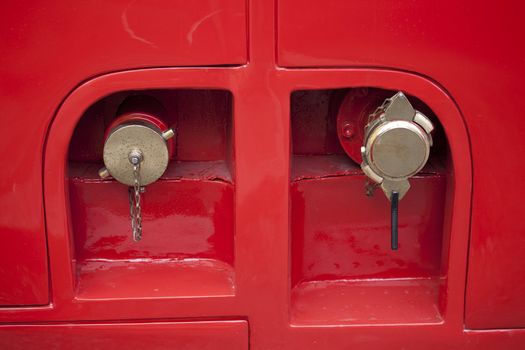 Old vintage fire engine detail 