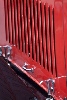 Old vintage fire engine detail 