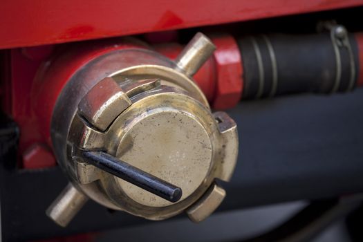 Old vintage fire engine detail 