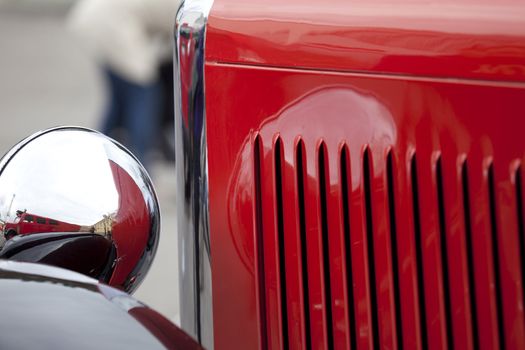 Old vintage fire engine detail 