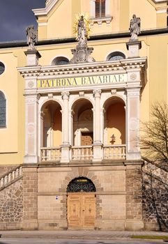 Portal of church Maria Himmelfahrt in Deggendorf, Bavaria