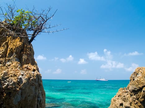 Cruising at Ko Kham island, Sattahip, Chon Buri, Thailand