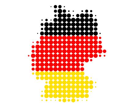 Map and flag of Germany