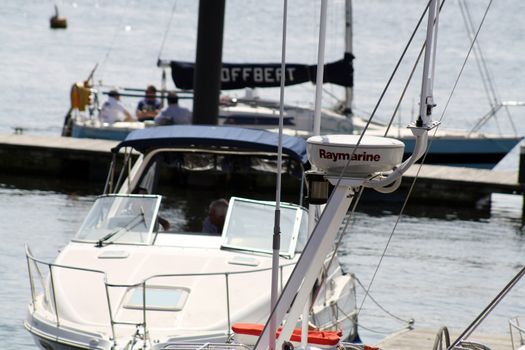 boats on cardiff bay