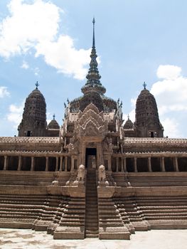 Model of Angkor Wat in Temple of The Emerald Buddha (Wat Phra Kaew), Bangkok, Thailand