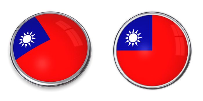 round button style banner in 3D of Union of Republic of China