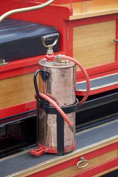 Old vintage fire engine detail 
