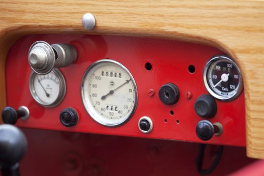 Old vintage fire engine detail 