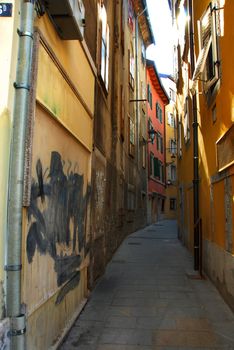 street and architectural details of Trieste, Italy